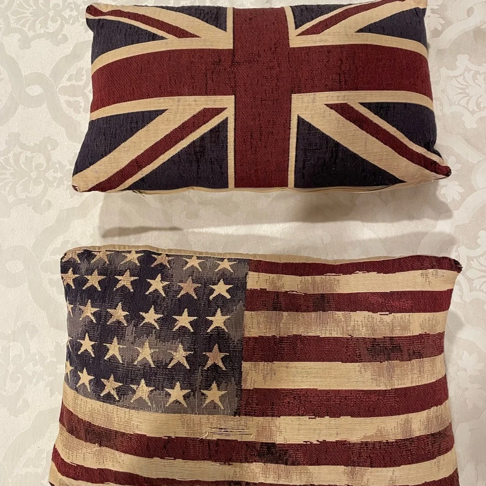 Tapestry pillow USA & Union Jack - Picture 3 of 3